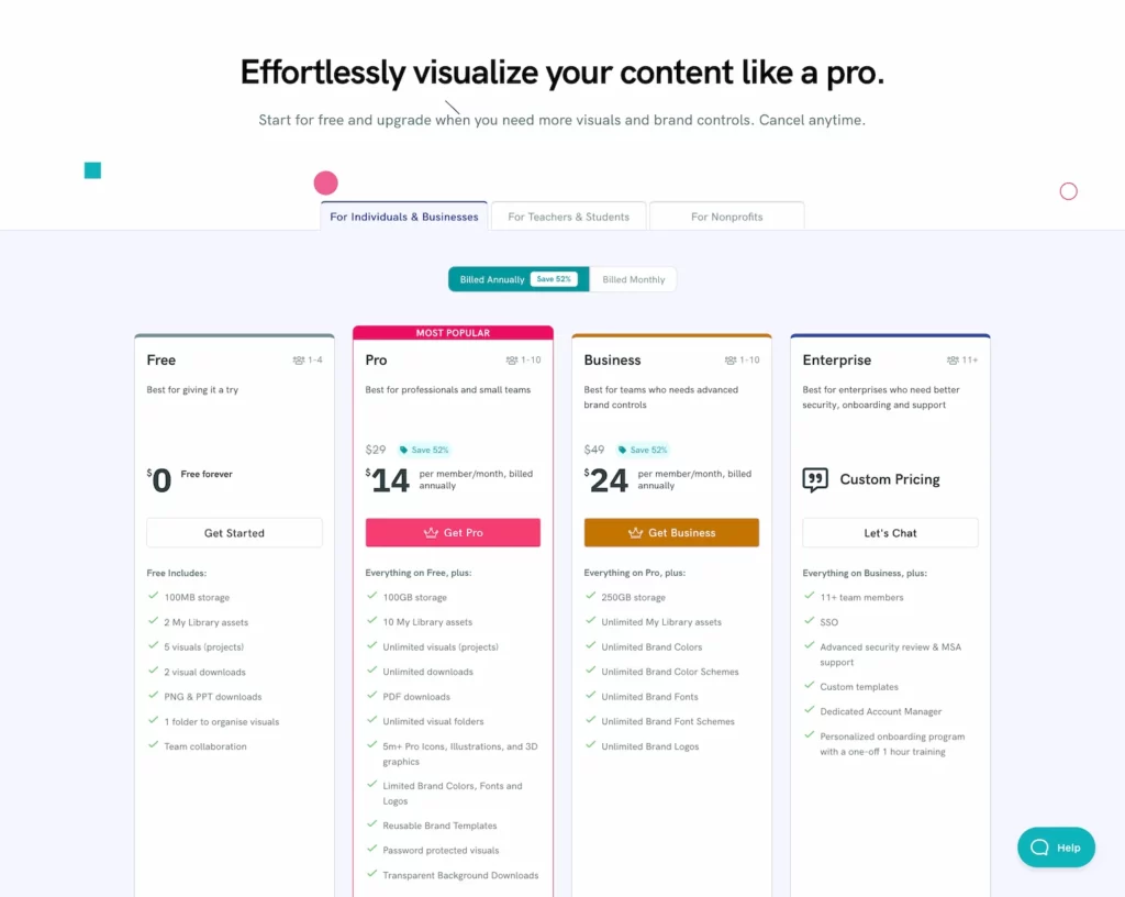 piktochart.com.pricing