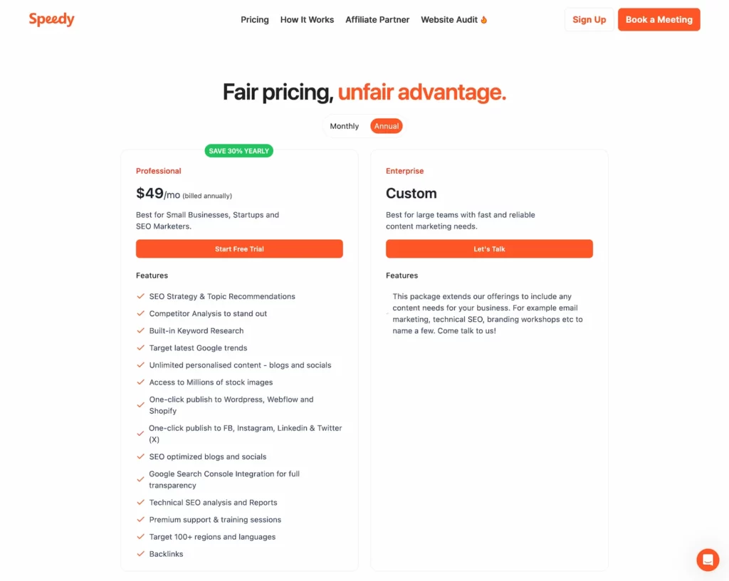 speedybrand.io.pricing